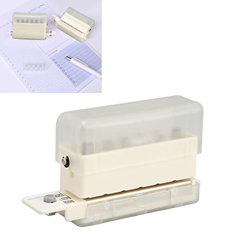 Zenithaur 6 Hole Paper Puncher Manual 6 Loch Punch for Notebooks Diaries Planer mit Chipsammlung und genaue Lochpositionierung für die Büroschule (Transparent) von ZenithAur