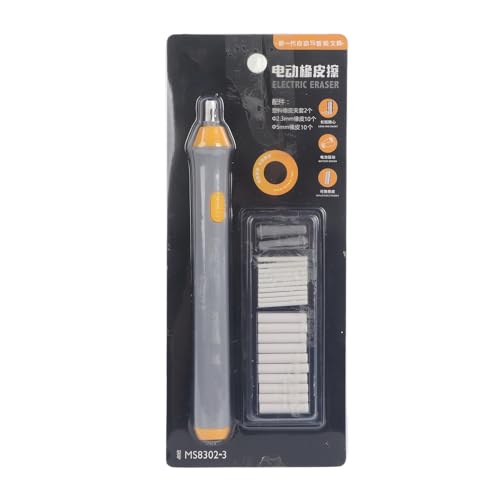 Zenithaur Electric Eraser Kit mit 25 Radiergummi -Nachfüllungen, batteriebetriebener automatischer Radiergummi für Künstler skizzieren und zeichnen (Grau) von ZenithAur