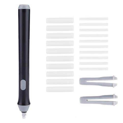 Zenithaur Electric Eraser Kit mit 25 Radiergummi -Nachfüllungen, batteriebetriebener automatischer Radiergummi für Künstler skizzieren und zeichnen (Schwarz) von ZenithAur