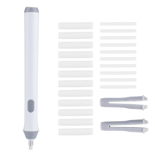 Zenithaur Electric Eraser Kit mit 25 Radiergummi -Nachfüllungen, batteriebetriebener automatischer Radiergummi für Künstler skizzieren und zeichnen (Weiß) von ZenithAur