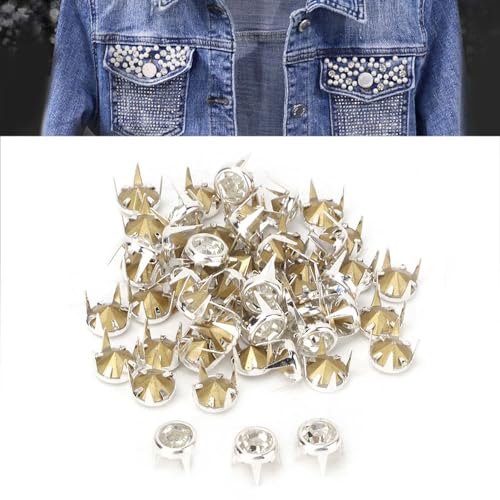 Zenithaur -Strassnieten 50pcs 7mm Kristallnagelschuhstände für DIY -Lederhandwerksverzerrung Punk Spikes Dekoration auf Taschen Schuhe Kleidungsprojekte (Sharter unten 7 mm silberkante weiße Diamant) Zenithaur -Strassnieten 50pcs 7mm Kristallnagelschuhstände für DIY -Lederhandwerksverzerrung Punk Spikes Dekoration auf Taschen Schuhe Kleidungsprojekte (Sharter unten 7 mm silberkante weiße Diamant) von ZenithAur