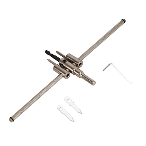 Zenithaur Verstellbarer Kreisschneider Bohrbohrbit Set, 30-300 mm Silberlochsäge für Holzbearbeitung, DIY -Werkzeugkit zum runden Schneiden Zenithaur Verstellbarer Kreisschneider Bohrbohrbit Set, 30-300 mm Silberlochsäge für Holzbearbeitung, DIY -Werkzeugkit zum runden Schneiden von ZenithAur