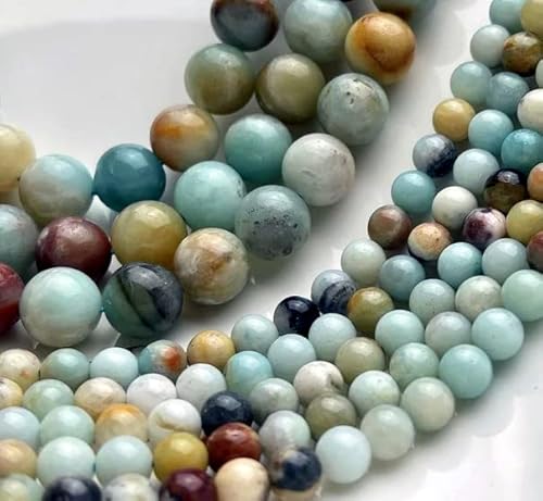 Zenkeeper 116–120 Stück Amazonit-Perlen für Armbänder und Schmuckherstellung, 6 mm, natürliche lose Amazonit-Perlen, Edelstein-Perlen, rund von Zenkeeper