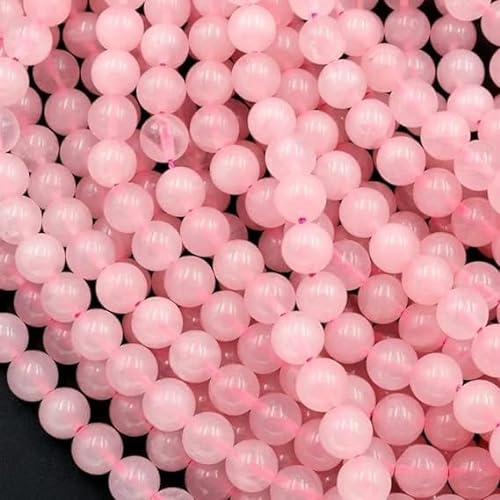 Zenkeeper Ca. 180 Stück Rosenquarz-Perlen für die Schmuckherstellung, 4 mm, Rosenquarz-Edelsteine, lose Steinperlen von Zenkeeper
