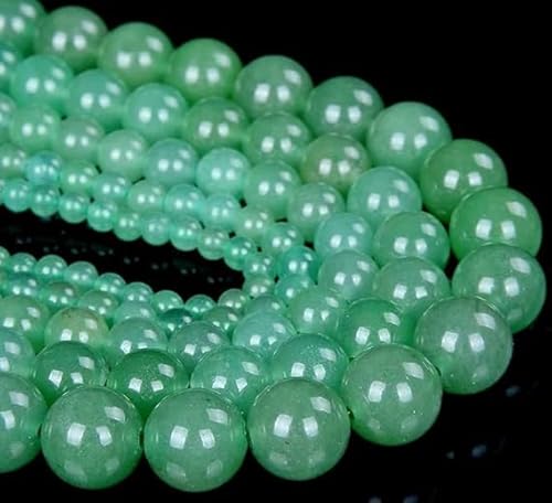 Zenkeeper Ca. 180 Stück grüne Aventurin-Perlen für die Schmuckherstellung, 4 mm, grüne Aventurin-Edelsteine, lose Steinperlen von Zenkeeper