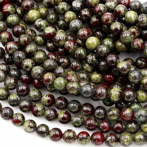 Zenkeeper Drachenblut-Jaspis-Perlen für Schmuckherstellung, 6 mm, Drachenblut, Edelsteine, lose Perlen für Armbandherstellung, 116–120 Stück von Zenkeeper