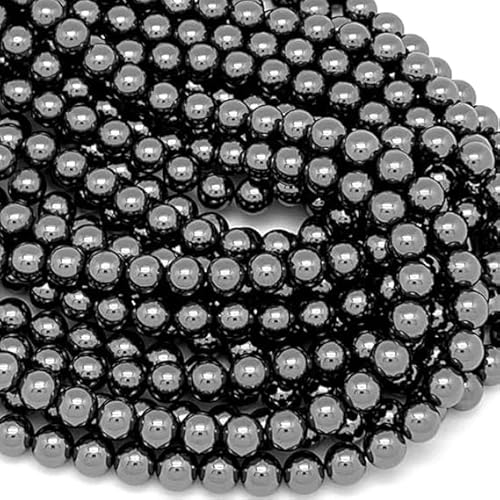 Zenkeeper Etwa 180 Stück Hämatit-Perlen für die Schmuckherstellung, 4 mm, Hämatit-Edelsteine, lose Steinperlen, HDS04 von Zenkeeper