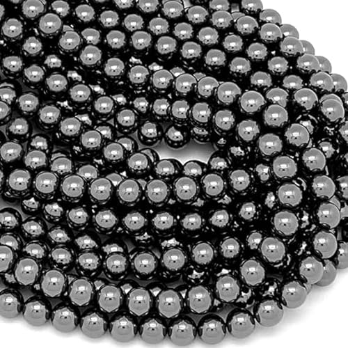 Zenkeeper Etwa 180 Stück Hämatit-Perlen für die Schmuckherstellung, 4 mm, Hämatit-Edelsteine, lose Steinperlen, HDS04 von Zenkeeper