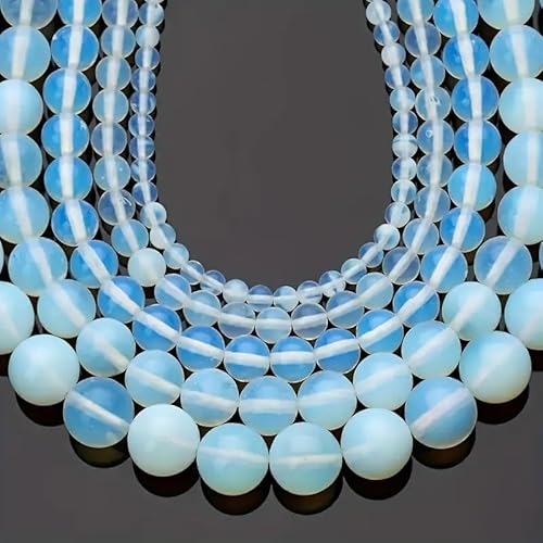 Zenkeeper Natürliche Opal-Perlen für Schmuckherstellung, 8 mm, natürliche Opal-Edelsteine, lose Steinperlen, 108 Stück von Zenkeeper