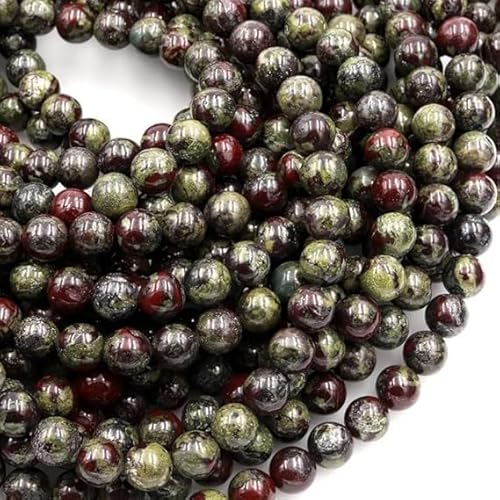 Zenkeeper Über 180 Stück Drachenblut-Perlen für Schmuckherstellung, 4 mm, Drachenblut, Edelsteine, lose Steinperlen von Zenkeeper