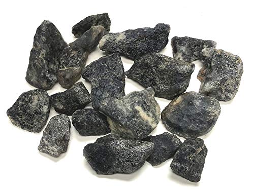 Zentron Crystal Collection grobe Iolith-Steine, groß, 2,5 cm, in Samtbeutel von Zentron Crystal Collection