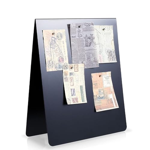 Magnetische Pinnwand, Tischplatte, Metall-Staffelei für Magnet-Display, 30,5 cm x 25,5 cm, doppelseitig, für Zuhause, Küche, Schule, Bürobedarf von Zephylix