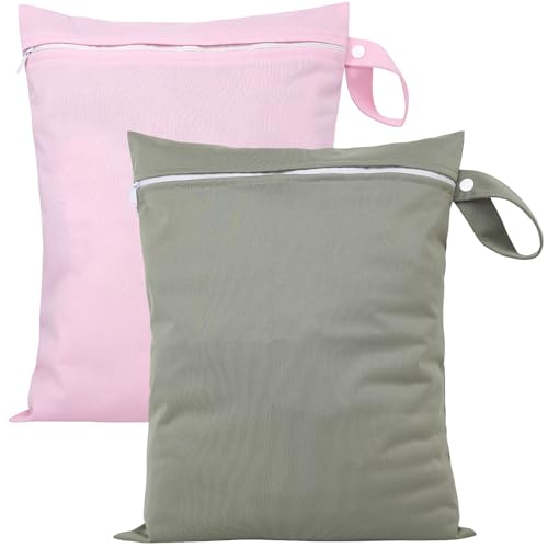 ZephyrCraft 2 Stück Wasserdichter Wäschesack 40 x 30 cm, für Waschmaschine, Waschküche, Schlafzimmer Reiseaufbewahrung,Nass und Trocken,minimalistisches Design von ZephyrCraft