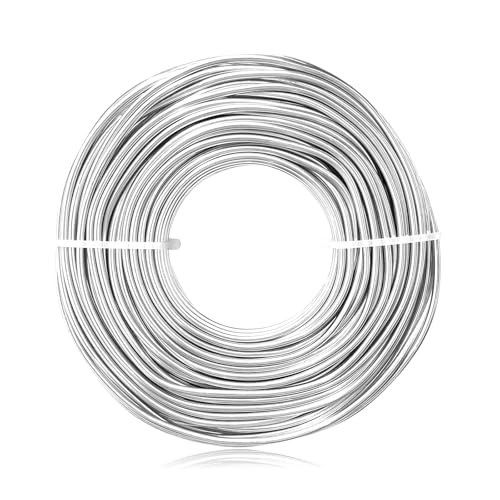 ZephyrCraft 3 mm Aluminium-Basteldraht, biegbarer Metalldraht für Modellierung, Handwerk, Schmuckherstellung, Fahrradmodellierung, Skelett, Basteln, Weben und Verpacken (Silber) von ZephyrCraft