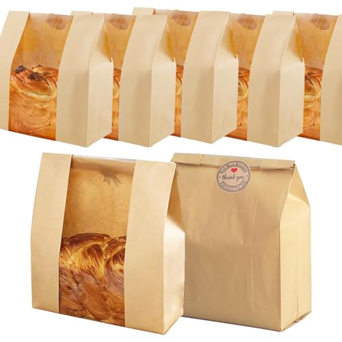 35 brottüten papier braun,toast bags,Lebensmittelechte Braune Papiertüten mit Fenster,Große Kraftpapiertüte,Papiertüten Braun für Hausgemachtes Brot, Süßigkeiten,Laib,Kekse,Geschenke(31x21x10cm) 35 brottüten papier braun,toast bags,Lebensmittelechte Braune Papiertüten mit Fenster,Große Kraftpapiertüte,Papiertüten Braun für Hausgemachtes Brot, Süßigkeiten,Laib,Kekse,Geschenke(31x21x10cm) von ZephyrHome