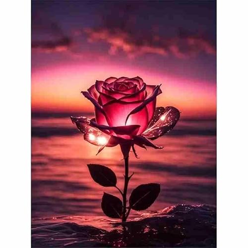 DIY Diamond Painting Rose 5D Diamantmalerei Set für Erwachsene,Vollständige Bohrung Glitzernde Diamantmalerei Bilder für Heimdekoration Wandkunst,Perfekt für Wohnzimmer oder Schlafzimmer (30x40cm) DIY Diamond Painting Rose 5D Diamantmalerei Set für Erwachsene,Vollständige Bohrung Glitzernde Diamantmalerei Bilder für Heimdekoration Wandkunst,Perfekt für Wohnzimmer oder Schlafzimmer (30x40cm) von ZephyrHome