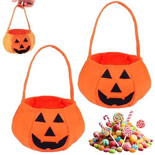Zephyra 2 Stück Halloween Kürbis Candy Bag 20*28CM/7.87*11.02", 1 Stück Süßigkeiten Tasche – Trick or Treat Tasche für Kinder, Kürbis Eimer für Halloween Party Deko, Süßes oder Saures Kürbis Tasche Zephyra 2 Stück Halloween Kürbis Candy Bag 20*28CM/7.87*11.02", 1 Stück Süßigkeiten Tasche – Trick or Treat Tasche für Kinder, Kürbis Eimer für Halloween Party Deko, Süßes oder Saures Kürbis Tasche von Zephyra
