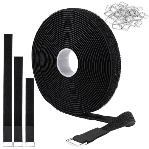 Zephyra 5m Klettverschluss Band 2cm Breit mit 25 Metallschnallen – Klett Kabelbinder Rolle, Frei Zuschneidbar, Wiederverwendbare Klettbänder für Kabel, Schläuche, Outdoor, Haushalt – Schwarz Zephyra 5m Klettverschluss Band 2cm Breit mit 25 Metallschnallen – Klett Kabelbinder Rolle, Frei Zuschneidbar, Wiederverwendbare Klettbänder für Kabel, Schläuche, Outdoor, Haushalt – Schwarz von Zephyra