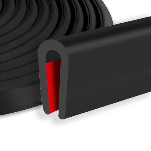 Zephyra Kantenschutz Selbstklebend 3m – U-Profil Gummi Kantenschutz für Bleche, Glasscheiben, Auto, Metall – Flexibel und Langlebig – Schwarz（5mm） von Zephyra