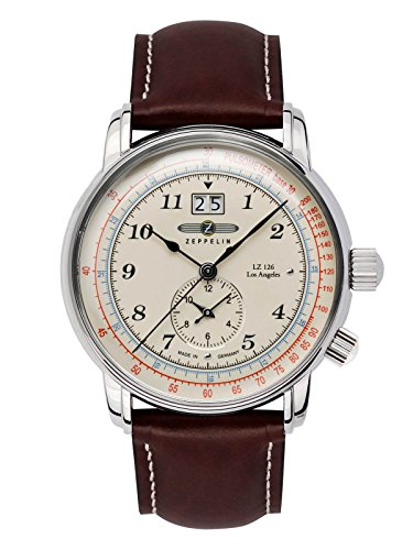 Zeppelin Herrenuhr mit Lederband Serie LZ126 Los Angeles Großdatum Big Date GMT 8644-5 Zeppelin Herrenuhr mit Lederband Serie LZ126 Los Angeles Großdatum Big Date GMT 8644-5 von Zeppelin