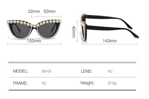 Zequech 1 Paar katzenaugenförmige, mit Diamanten besetzte Partysonnenbrille. 52 MM breite Gläser. Ideales Accessoire für Sommerstrandpartys und coole Fotos. Geeignet für alle Geschlechter Zequech 1 Paar katzenaugenförmige, mit Diamanten besetzte Partysonnenbrille. 52 MM breite Gläser. Ideales Accessoire für Sommerstrandpartys und coole Fotos. Geeignet für alle Geschlechter von Zequech
