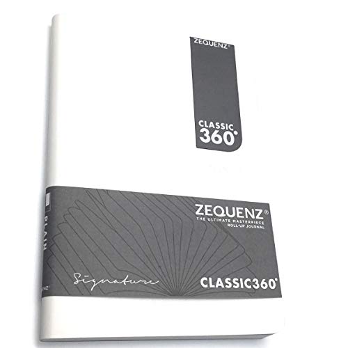 Zequenz Signature Classic 360° Notizbuch A6 – Softcover, 200 Blatt, flachliegend & flexibel, 70g/m² Papier, Kariert, Weiß, füllerfreundlich & minimalistisch von Zequenz