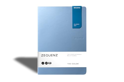 Zequenz The Color Notizbuch A5 Hellblau Liniert, 100 Blatt, 80 gsm, cremefarbenes Papier, 360° flachliegend, füllerfreundlich, Softcover Zequenz The Color Notizbuch A5 Hellblau Liniert, 100 Blatt, 80 gsm, cremefarbenes Papier, 360° flachliegend, füllerfreundlich, Softcover von Zequenz