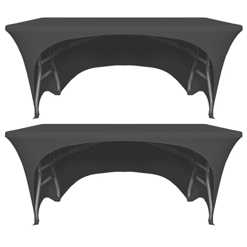 Elastan-Tischdecke für rechteckige Tische mit offener Rückseite, waschbar, rechteckig, Stretch-Tischdecke für Bankett, Hochzeit, Party, Urlaub, Event, 183 x 76 x 76 cm, Schwarz, 2 Packungen Elastan-Tischdecke für rechteckige Tische mit offener Rückseite, waschbar, rechteckig, Stretch-Tischdecke für Bankett, Hochzeit, Party, Urlaub, Event, 183 x 76 x 76 cm, Schwarz, 2 Packungen von ZeriTlolen