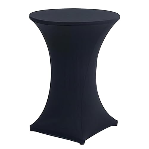 Spandex Cocktailtischdecke, Stretch, hohe Oberseite, Bar, runde Tischdecke, schwarz, waschbar, rund Ø 80 cm, Tischschutz, für Hochzeiten, Messestände, Bankett, Geburtstag, Outdoor, Party, Bar Spandex Cocktailtischdecke, Stretch, hohe Oberseite, Bar, runde Tischdecke, schwarz, waschbar, rund Ø 80 cm, Tischschutz, für Hochzeiten, Messestände, Bankett, Geburtstag, Outdoor, Party, Bar von ZeriTlolen