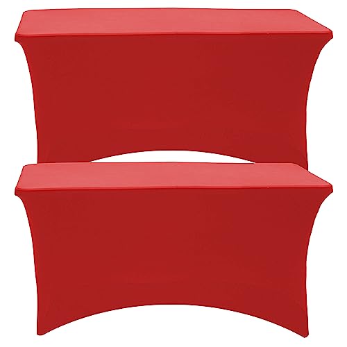 ZeriTlolen Stretch-Tischdecke für rechteckige Tische, enganliegend, dehnbar, für Terrasse, Party, DJ, Messen, Bankett, Hochzeiten, Cocktails, 122 x 76 cm (L x B x H), 122 x 76 cm (L x B x H), 122 x 76 von ZeriTlolen