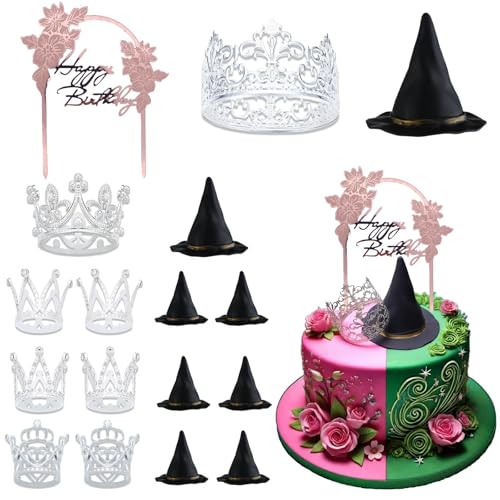 Zernblend 17 Stück Cupcake Topper mit Hexen und Prinzessinnen Motiven, Happy Birthday Tortendeko, Cake Topper Geburtstag, Torten Deko Zernblend 17 Stück Cupcake Topper mit Hexen und Prinzessinnen Motiven, Happy Birthday Tortendeko, Cake Topper Geburtstag, Torten Deko von Zernblend