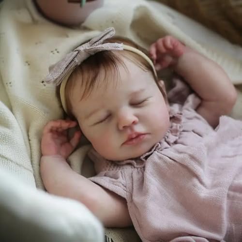 Zero pam Reborn Baby Vollsilikon Lebensecht Mädchen Augen Zu 50 cm, Realistische Anatomisch Korrekte Ganzkörper Vinyl Toddler Baby Puppen Implantiertes Haar Mit Lila Kleidung für Kinder Ab 3 Jahren Zero pam Reborn Baby Vollsilikon Lebensecht Mädchen Augen Zu 50 cm, Realistische Anatomisch Korrekte Ganzkörper Vinyl Toddler Baby Puppen Implantiertes Haar Mit Lila Kleidung für Kinder Ab 3 Jahren von Zero pam