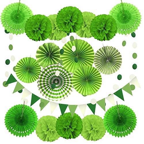 Zerodeco Party Dekoration Papier-Bommeln, Aufhängen Fächer, Dreieckige Wimpel und hängende Glitter Punkt Girlande Dekorpapier für Party Hochzeit Geburtstag Festival Weihnachten Event Karneval 21 Stück Zerodeco Party Dekoration Papier-Bommeln, Aufhängen Fächer, Dreieckige Wimpel und hängende Glitter Punkt Girlande Dekorpapier für Party Hochzeit Geburtstag Festival Weihnachten Event Karneval 21 Stück von ZERODECO
