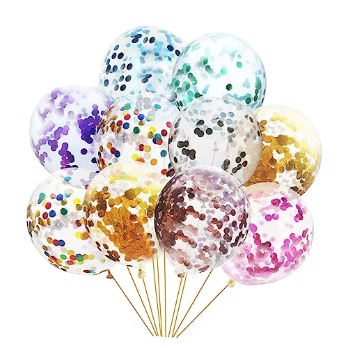 24Stücke Paillettenballons Bunten Farben Dekorative Latex Geburtstagsballons für Kreative Party Dekorationen für Kindergeburtstage und Feierlichkeiten von Zerodeko