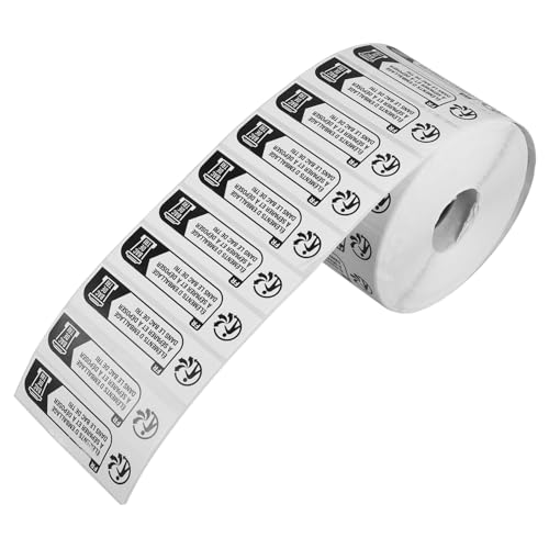 Zerodeko 1 Rolle Etikettenaufkleber Abfall Vinyl drinnen Recycling-Schild-Aufkleber Etiketten für Müll Aufkleber recyceln Müllrecycling-Aufkleber Müll Aufkleber Etiketten recyceln Papier von Zerodeko