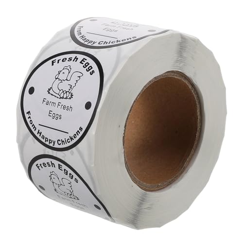 Zerodeko 1 Rolle Frische Eier Aufkleber für Eierkartons Selbstklebende Verpackungsaufkleber für Bauernmärkte Runde Hühnerei Dekorative Eierverpackung für Sicheres und Sauberes Lagern Zerodeko 1 Rolle Frische Eier Aufkleber für Eierkartons Selbstklebende Verpackungsaufkleber für Bauernmärkte Runde Hühnerei Dekorative Eierverpackung für Sicheres und Sauberes Lagern von Zerodeko