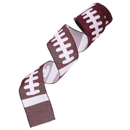 Zerodeko 1 Rolle Fußballband Satinband Breites Geschenkband Bänder Für Diy Bastelband Machen Verdrahtete Kantenbänder Breites Band Selber Machen Sportband Geschenkpaketband Polyester von Zerodeko
