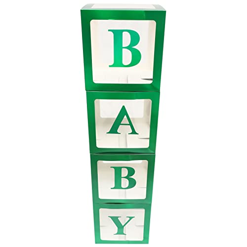 Zerodeko 1 Satz Balloon Boxes für Shower Transparente Deko Boxen mit Buchstaben für Erste Geburtstagsfeiern und Gender Reveal Partys von Zerodeko