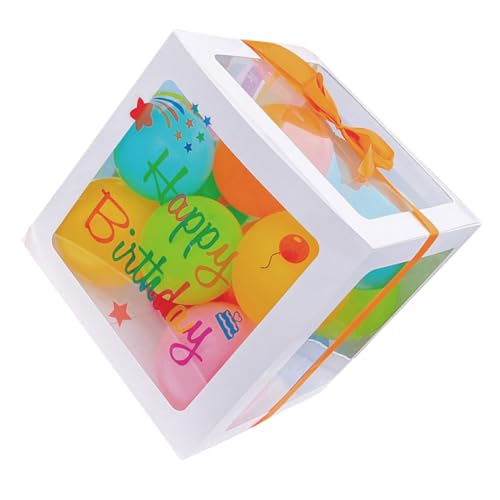 Zerodeko 1 Satz Kreative Geburtstagsdeko mit Ballonbox und Geburtstagsballons für Jungen und Mädchen Vielseitig für Fotorequisiten und Partydekorationen Leicht zu Handhaben für Jede Ecke von Zerodeko