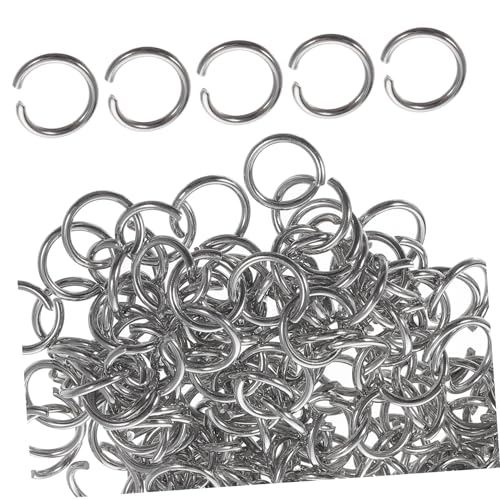 Zerodeko 1 Satz Rostfreier Stahlöffnungsring Herstellung Schlüssel Schmuck Sprungringe Schließungen Ringe Zum Handwerk Offener Biegering Selber Machen Silber 200 Stück von Zerodeko