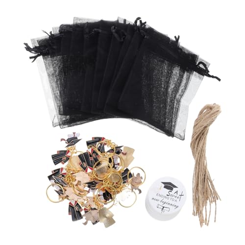 Zerodeko 1 Satz Set mit Doktorhut Schlüsselanhängern Organza Geschenktüten Anhängern Erinnerungen für Abschlussfeiern und Graduierungen Zerodeko 1 Satz Set mit Doktorhut Schlüsselanhängern Organza Geschenktüten Anhängern Erinnerungen für Abschlussfeiern und Graduierungen von Zerodeko