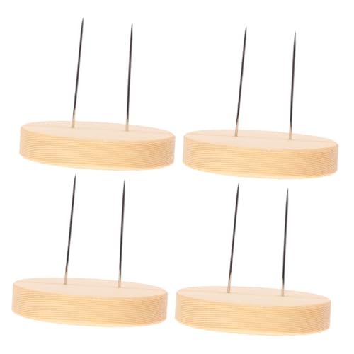 Zerodeko 1 Satz Ständer Aus Wollfilz Inhaber Steht Plüsch Puppenständer Aus Filz Häkelpuppen-display-basis Puppenanzeigehalter Aufbewahrungsständer Für Häkelpuppen Metall Beige 4 Stück von Zerodeko