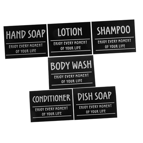 Zerodeko 1 Satz Wasserfesten Etiketten für Shampoo Flaschen Selbstklebende Labels für Badezimmer Organisieren Sie Ihre Duschutensilien mit Klaren Langlebigen Aufklebern von Zerodeko