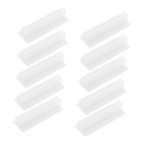 Zerodeko 1 Satz Werbeklebebodenregale Etiketten Regal Einzelhandelsdisplayhalter Werbeclipklemme Supermarktcliphalter Schildclips Für Einzelhandelsdisplays Pvc 10 Stück von Zerodeko