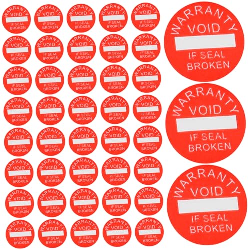 Zerodeko 1 Satz -tags Aufkleber Stichworte Dauerhaft Manipulationssichere Etiketten Klebeetikett Klebendes Warnschild Selbstklebendes Etikett Siegeletikett Papier Rot 1000 Stück von Zerodeko
