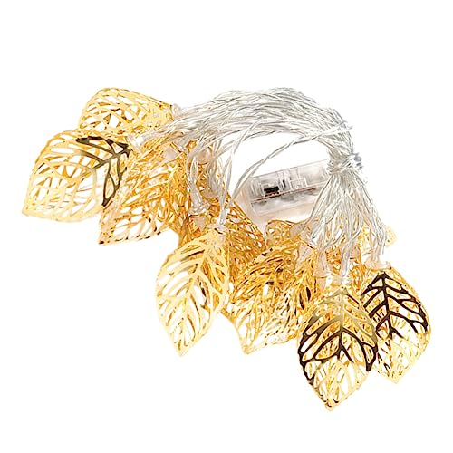 Zerodeko Golden Leaf Lichterkette Keine Batterie Metall Blatt Lampe Für Party Romantische Dekoration von Zerodeko
