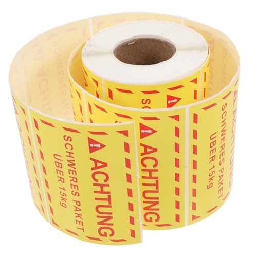 Zerodeko 1 Übergewicht Etikettenaufkleber Warnband Umzugsetiketten Für Kartons Etikettenaufkleber Papier Transport Wandaufkleber Vorsicht Schwerer Aufkleber von Zerodeko