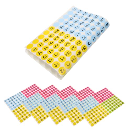 Zerodeko 10 Blatt Runde Preisschilder Aufkleber Bunt Preisetiketten für Supermärkte Einzelhandel Verkaufsmarkierung Auffällige Preislabel für Geschäft und Markt Zerodeko 10 Blatt Runde Preisschilder Aufkleber Bunt Preisetiketten für Supermärkte Einzelhandel Verkaufsmarkierung Auffällige Preislabel für Geschäft und Markt von Zerodeko