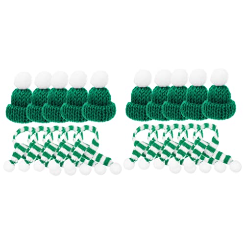Zerodeko 10 Sätze Weihnachtsflaschenhüllen mit Mini Mützen und Schals Dekorative Weinflaschen Abdeckungen aus Weichem Garn Festliche Tischdekoration für Weihnachten Vielseitig für Wein und Zerodeko 10 Sätze Weihnachtsflaschenhüllen mit Mini Mützen und Schals Dekorative Weinflaschen Abdeckungen aus Weichem Garn Festliche Tischdekoration für Weihnachten Vielseitig für Wein und von Zerodeko