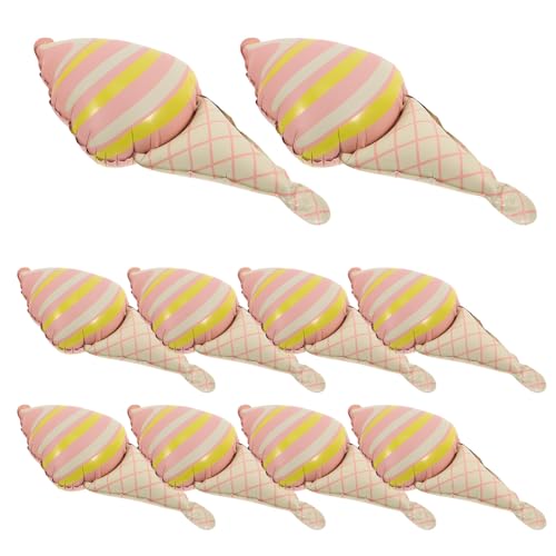 Zerodeko 10 Stück Eiscreme Folienballons Niedliche Eiscreme Ballons für Geburtstagsfeiern und Feiern Bunte Dekorationen für Unvergessliche Party von Zerodeko